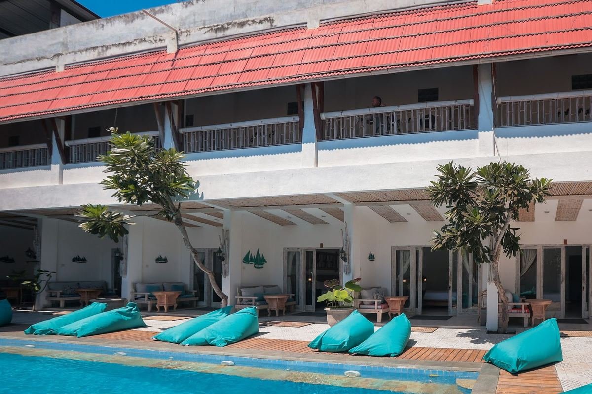 The 25-metre saltwater pool at The 5 Brothers Hotel